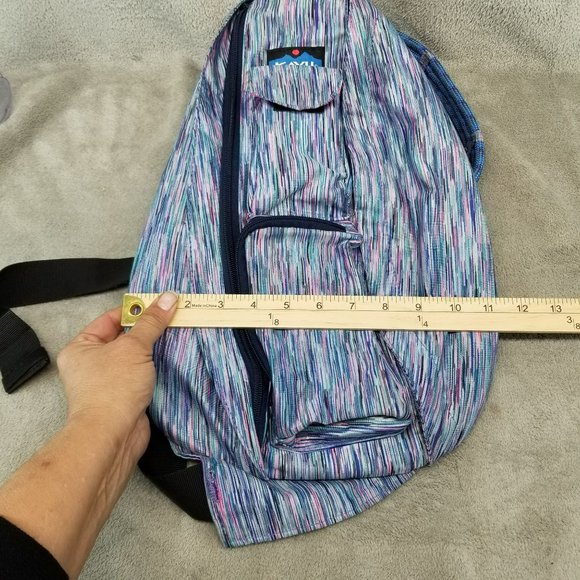 Kavu Backpack Unisex 11x18 Blue Purple Rope Sling Adjustable Shoulder Strap main image 6